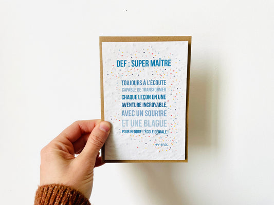 Carte à planter définition super maitre