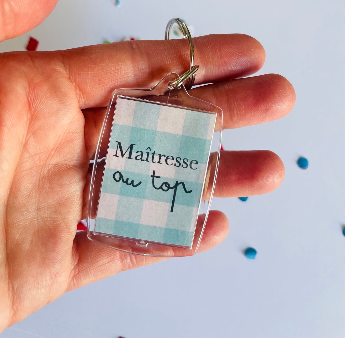 🌸 Porte-clés "Super Maîtresse" 🌸