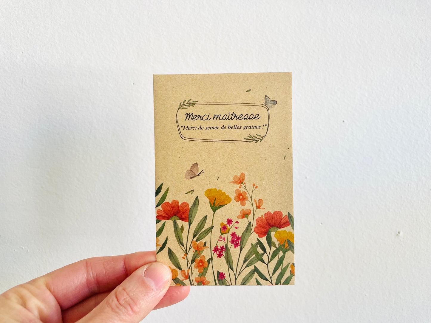 Sachet de graines personnalisé – Un cadeau pour ma maîtresse