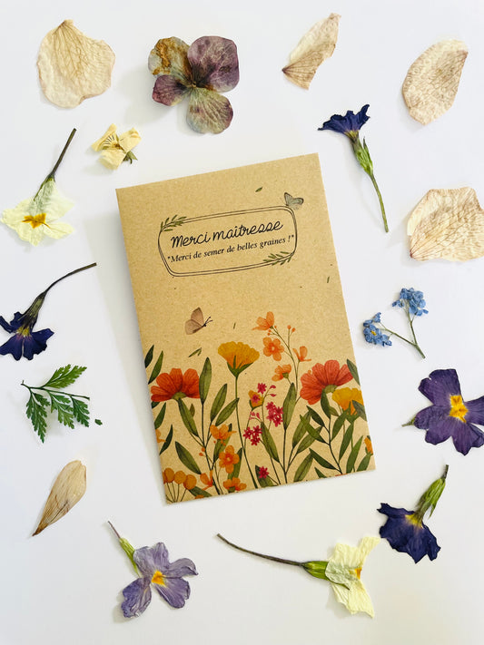 Sachet de graines personnalisé – Un cadeau pour ma maîtresse