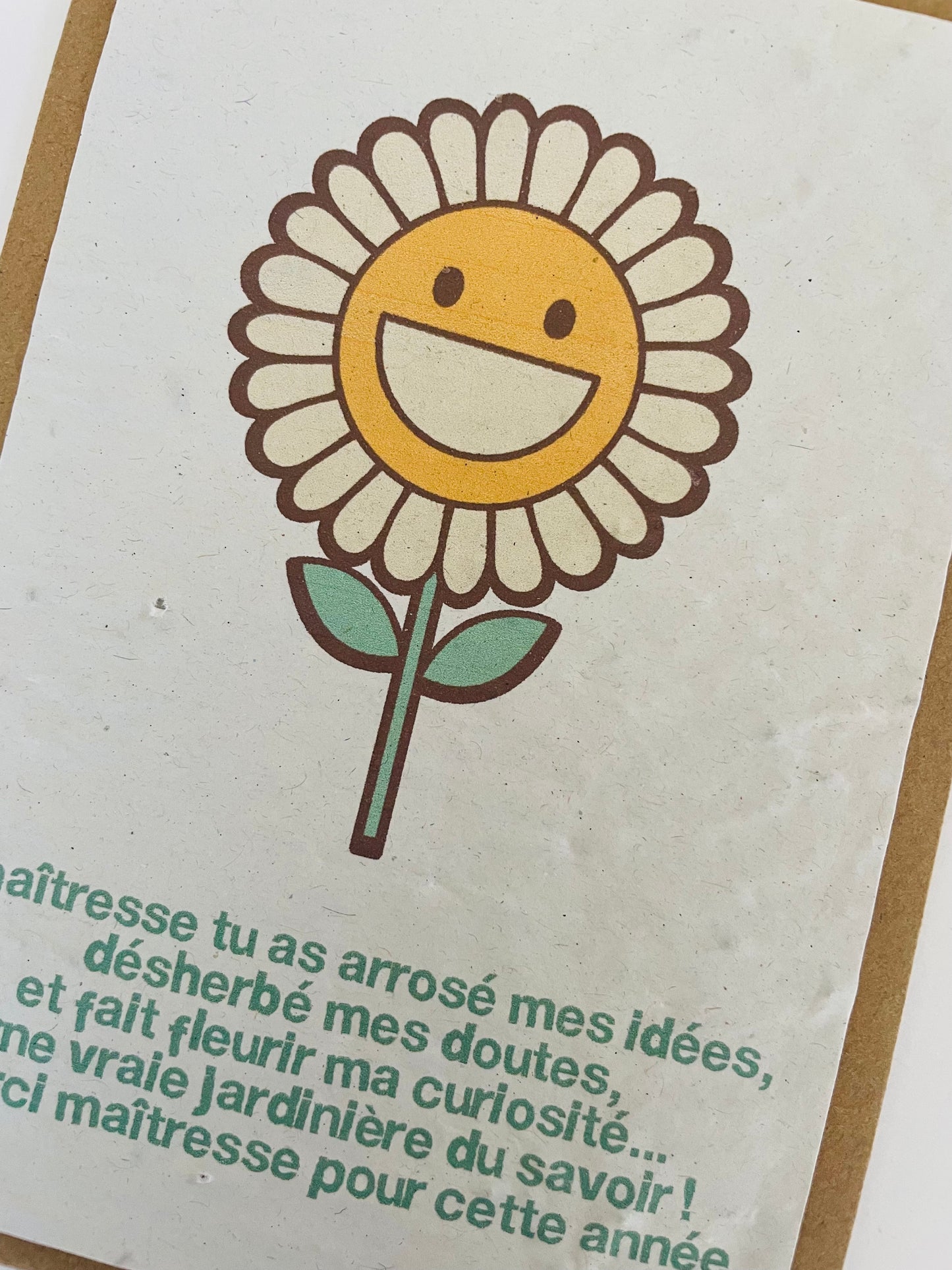 Carte à planter marguerite