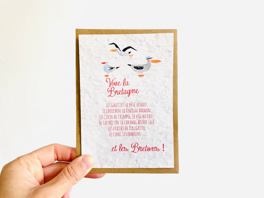 Carte à planter vive la Bretagne